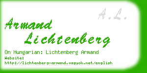 armand lichtenberg business card
